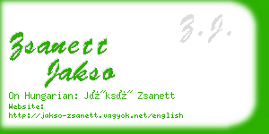 zsanett jakso business card